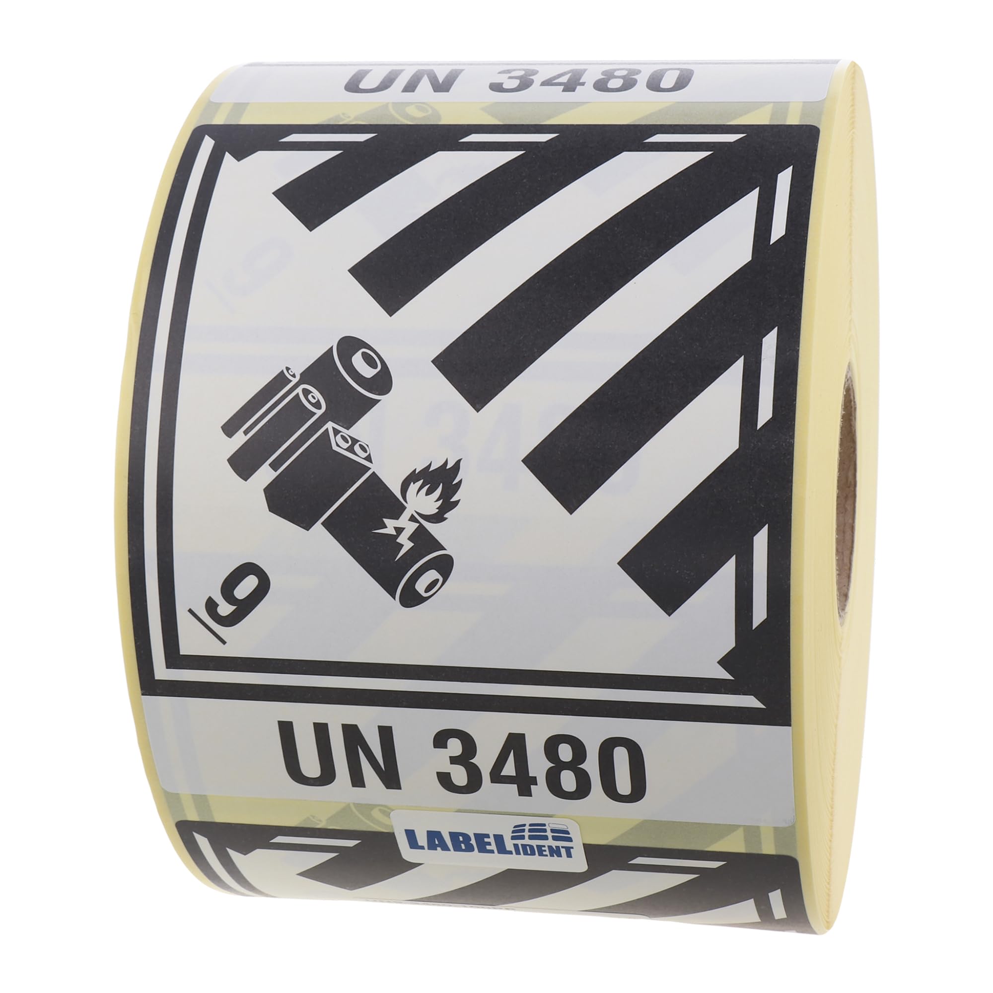 Labelident Gefahrgutaufkleber 100 x 120 mm - Gefahrgutetiketten Klasse 9A - 1.000 Etiketten auf 1 Rolle/n, Papier weiß-schwarz