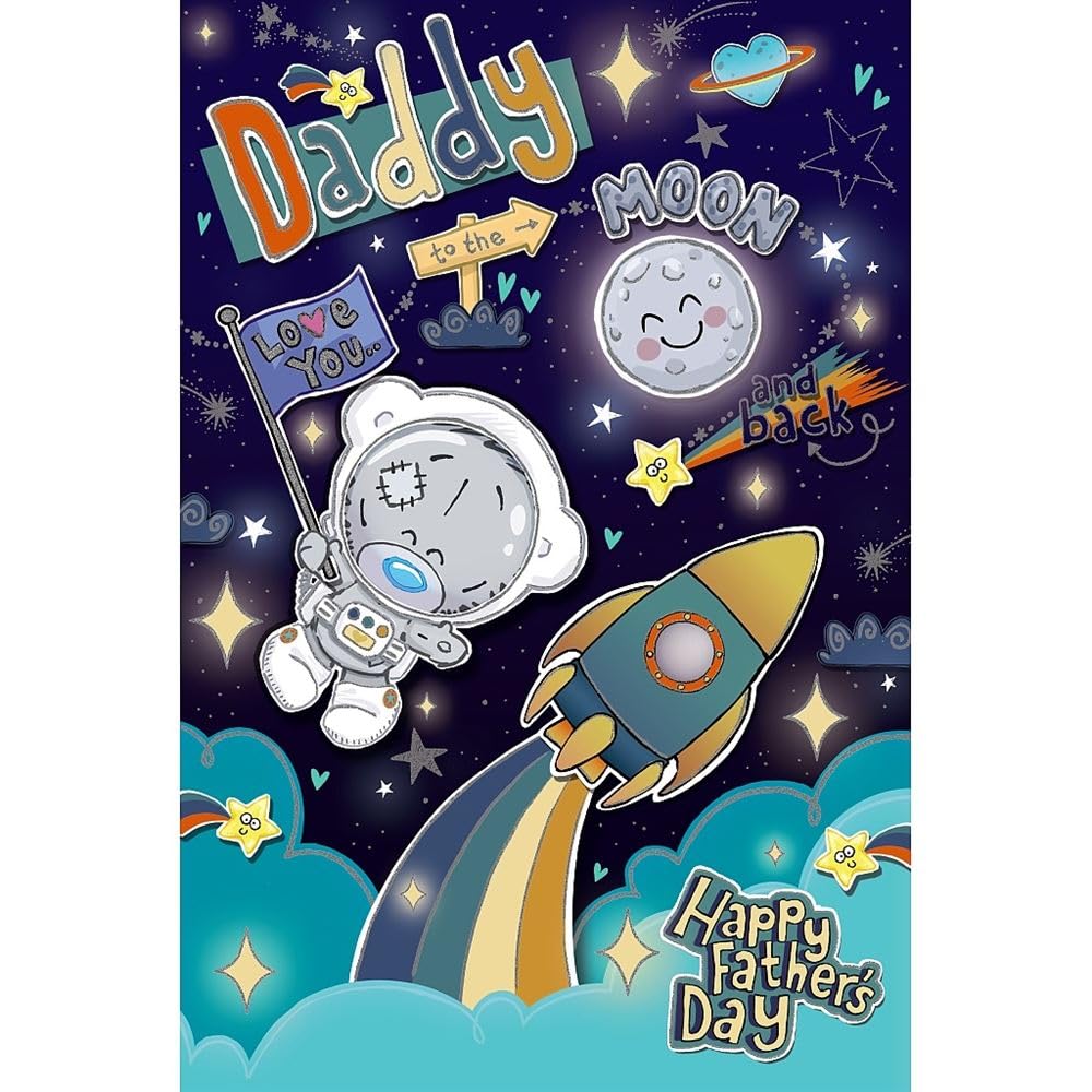 Me to You Tatty Teddy My Dinky Bear Father's Day Daddy Card 6x9 - Official Collection