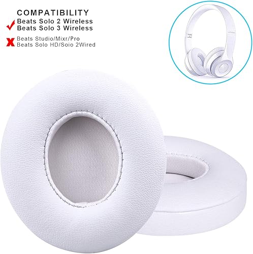 Miniatura 2 de Almohadillas de repuesto profesionales, almohadillas compatibles con auriculares inalámbricos Beats Solo 2 y Solo 3, piel de proteína suave, espuma