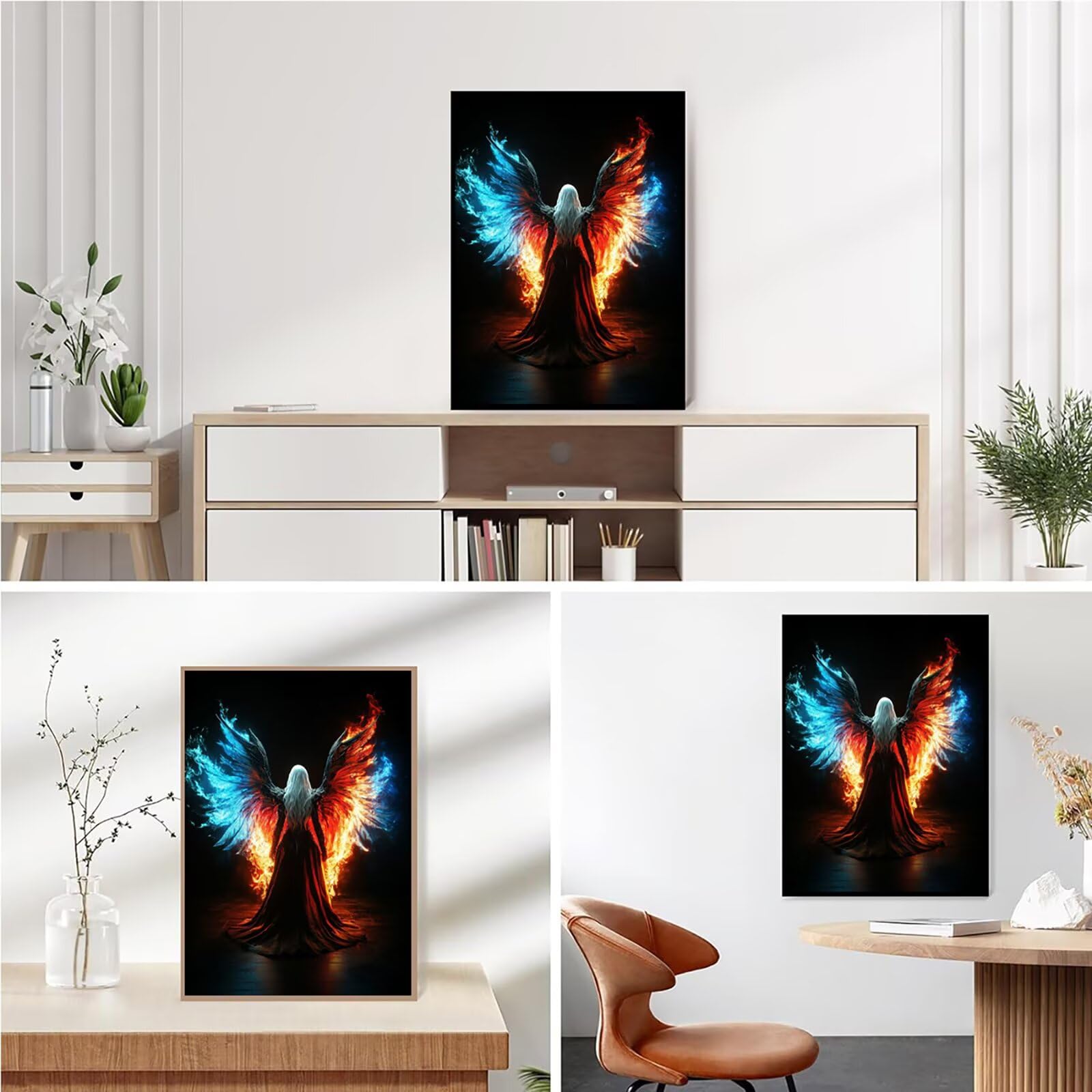 Diamond Painting Kit Completo, Diamond Painting Donna, 5D Quadrato Pittura Diamante Kit Manualidades Adultos DIY Diamantini Crystal Art Disegni Ricamo Punto Croce Artigianale, 90x120cm Angelo j0-969