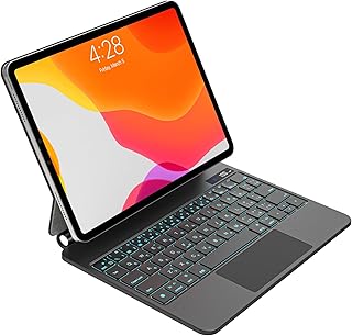 マジックキーボード 2025 iPad 第11世代11 インチ A16 &iPad第10世代10.9インチ（A2696/A2757/A2777）に対応 日本語配列 高精度トラックパッド付き ipadキーボード付きケース 7色バックライト 磁気吸着ケース 角度調整可能 横置きスタンド ブラック