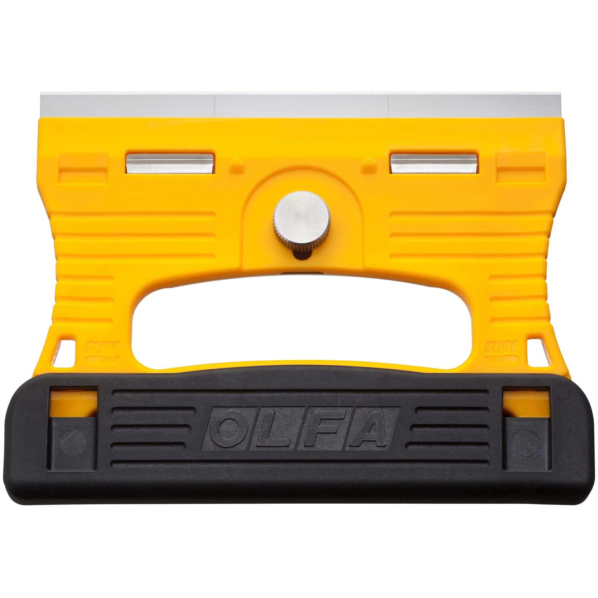 OLFA GSR-1/3B - Rascador de vidrio cuchilla inoxidable con 3 cuchillas Extra de 18 mm x 120 mm, Yellow/Black - Image 3