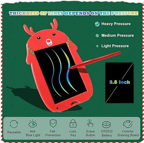 Miniatura 5 de Maxseem Kids Toys Tablet, LCD Writing Tablet for Kids, 8.8 Inch Toddler Drawing Doodle Board, Drawing Pad Sensory Toys, Kids Toy for Christmas