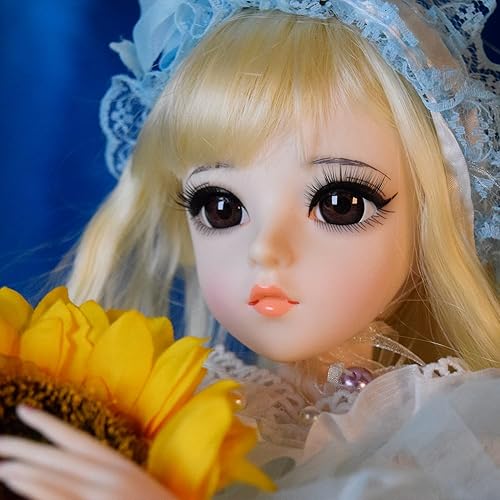 Miniatura 7 de Proudoll Muñeca BJD de 1/3 de 23.6 in - 24 pulgadas, muñeca articulada con bola SD, cuerpo de muñeca personalizado con conjunto de ropa