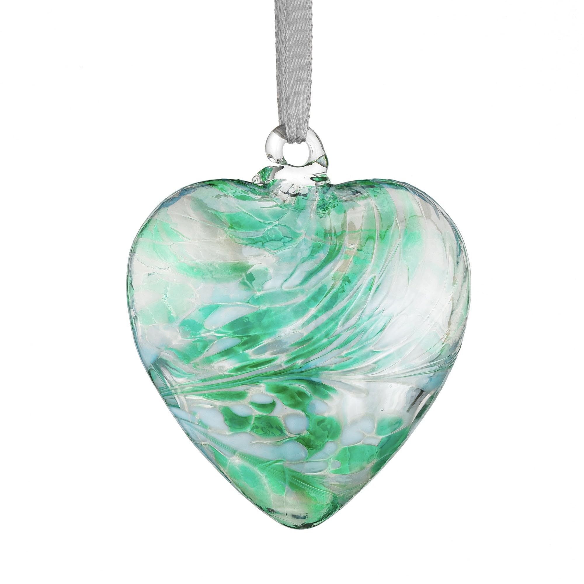 Sienna Glass Light Green 12Cm Friendship Heart Green In