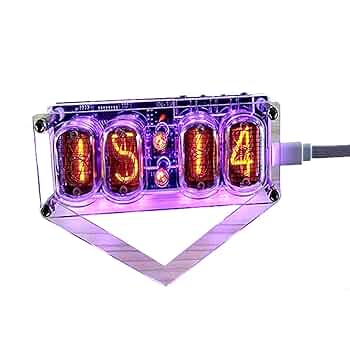 Amazon.co.jp: ニキシー管時計LED7色デジタル時計4桁グロー