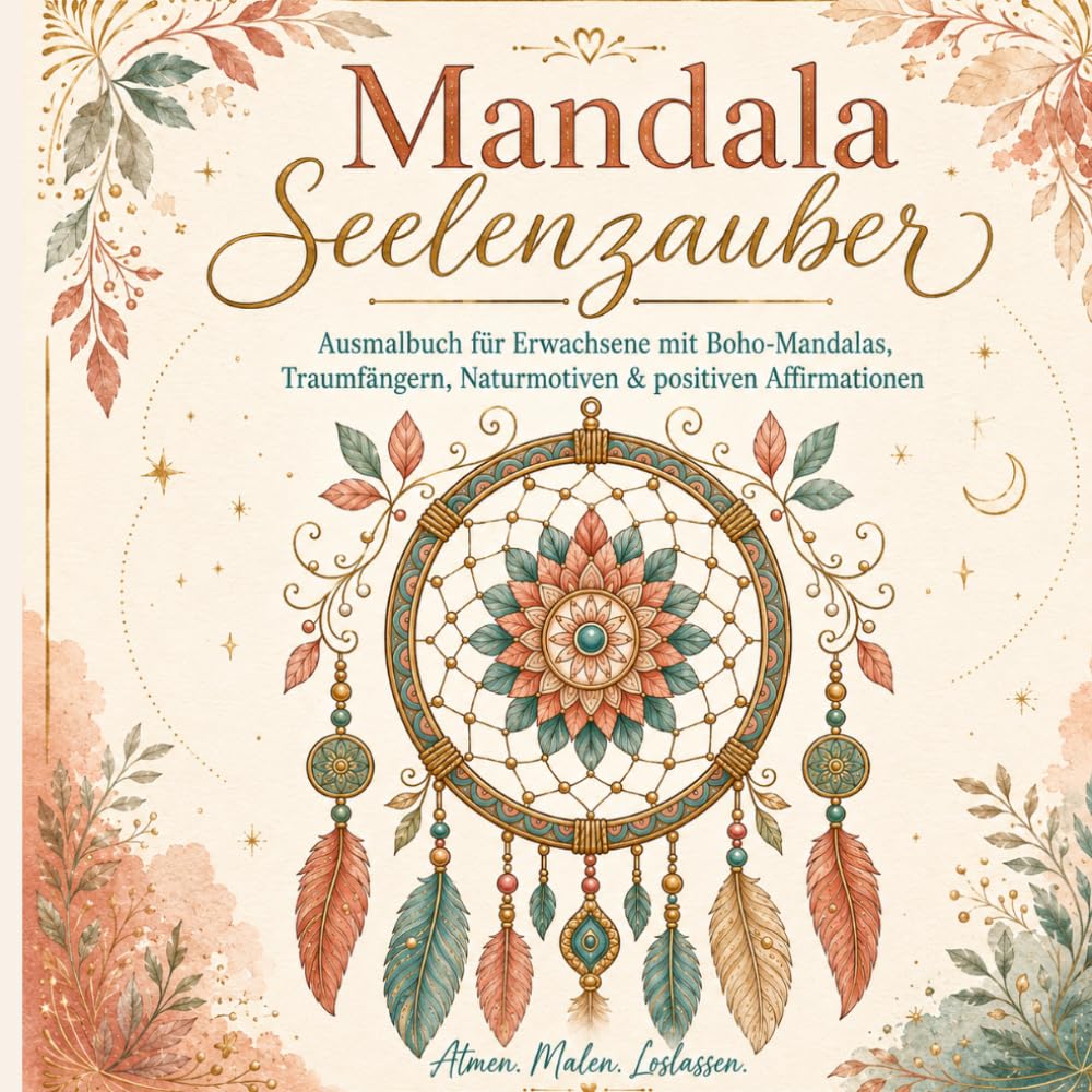 Mandala und Affirmation Malbuch: Entspannende Mandalas, Naturmotive und Affirmationen zum Ausmalen, Abschalten und Wohlfühlen