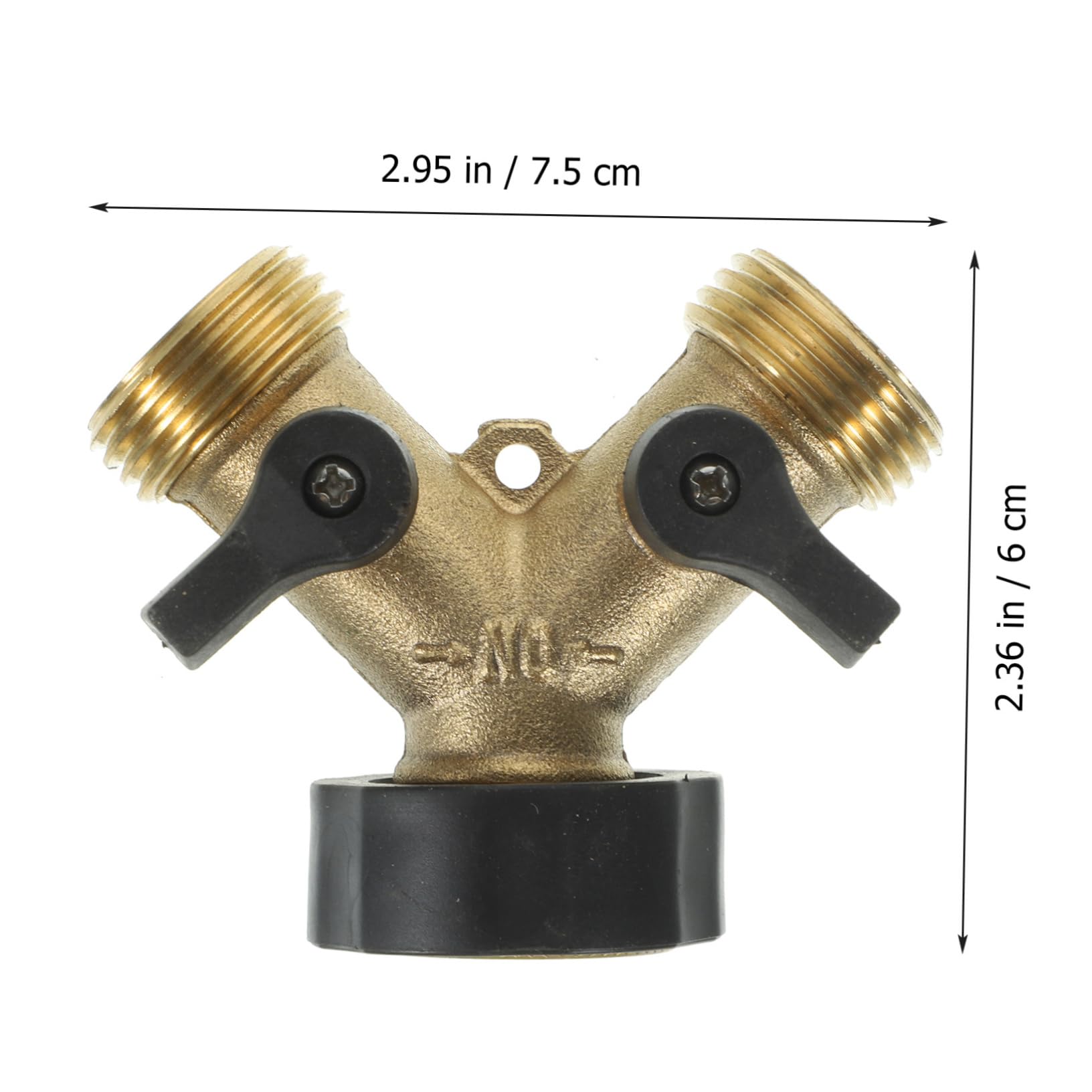 2pezzi Distributore y per Rubinetto da Giardino Connettore per Tubo Flessibile Doppia Via Divisore per Tubo Flessibile Adattatore per Connettore per per Acqua Raccordi Collegamento