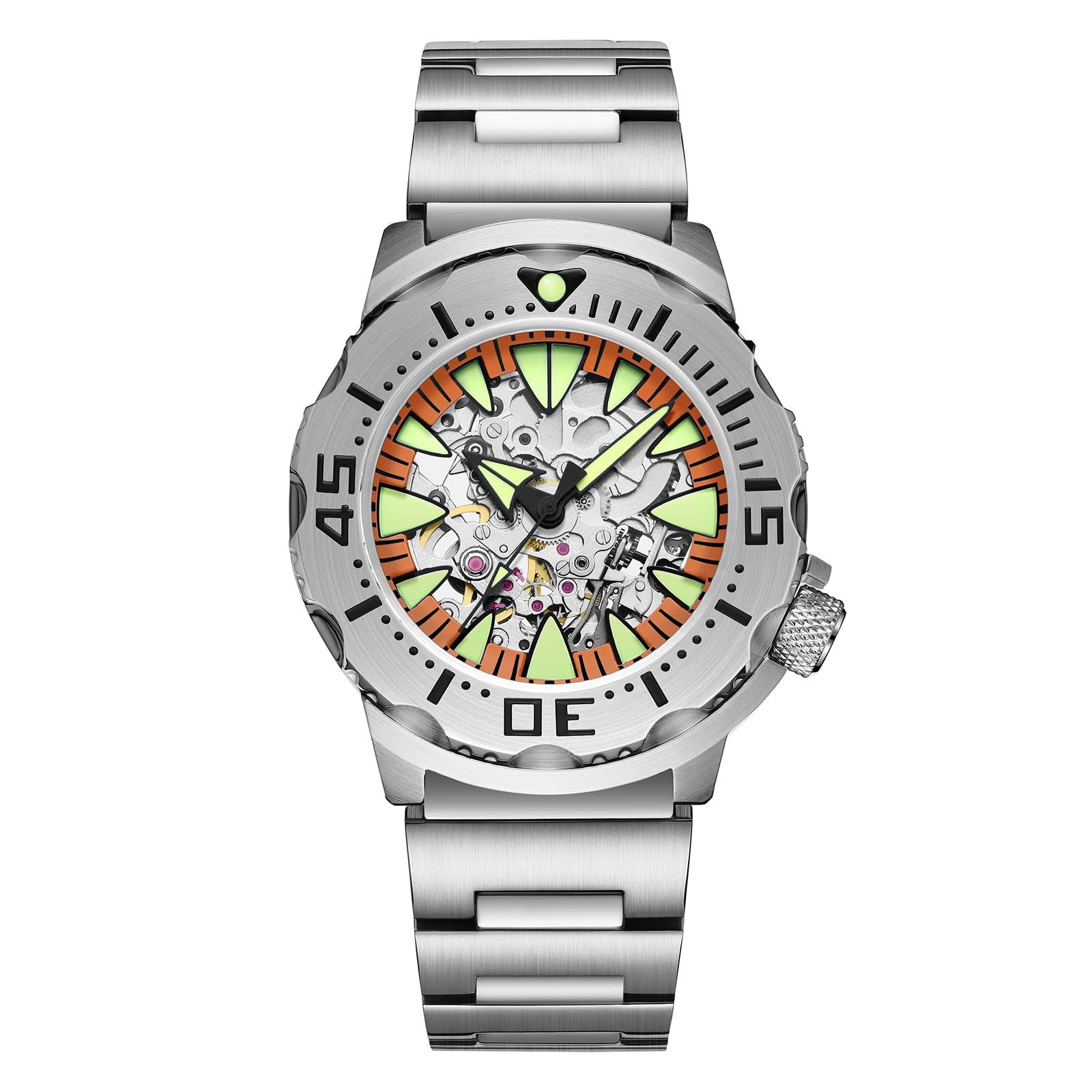 ADDIESDIVE Luxus Mechanische Uhr 200m wasserdicht Japanisches 8N24 Automatikwerk mechanische Taucheruhr AD2103 Sichtboden Saphirglas mit AR-Beschichtung C3 SuperLumiNova Leuchtindex Herren Analoguhr