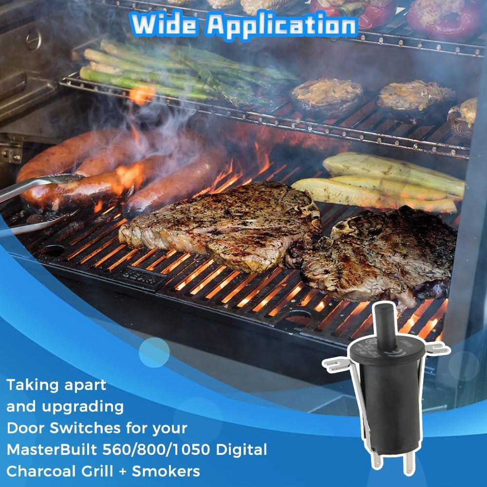 Kit de 3 interruptores de tapa de tolva/puerta, pieza de repuesto para Masterbuilt Gravity Series 560/800/1050 XL y parrilla y ahumador de carbón digital 5