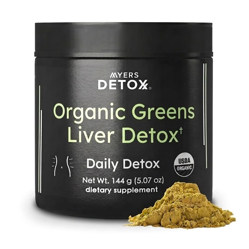Myers Detox Suplemento em pó de vegetais orgânicos com brotos de brócolis, 30 porções, 142 g