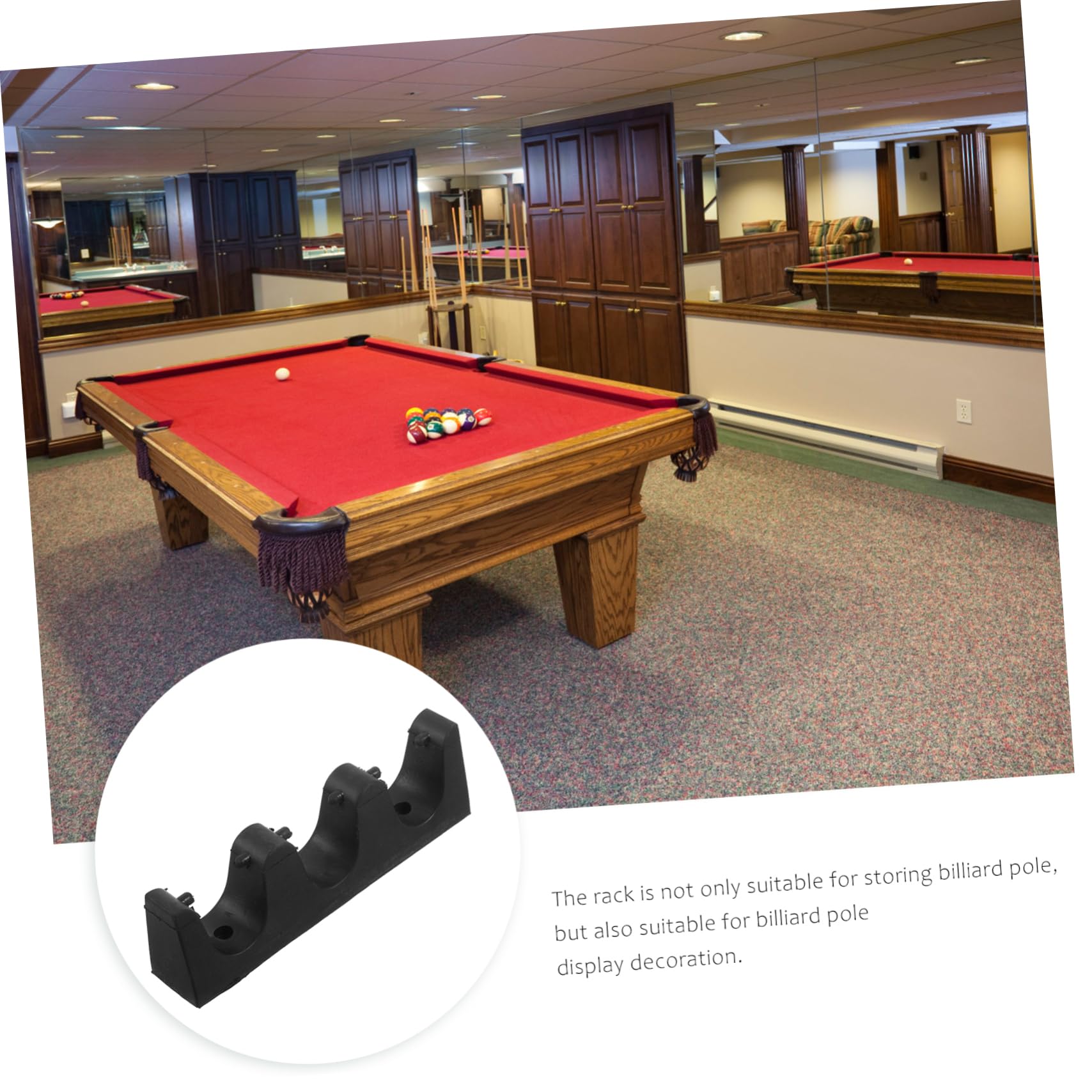 Abaodam Billiard Pole Rack with Multi Design Wall Mount Stick Holder for Billiard and Fishing Rods Easy Installation for Pool Cues and Equipment