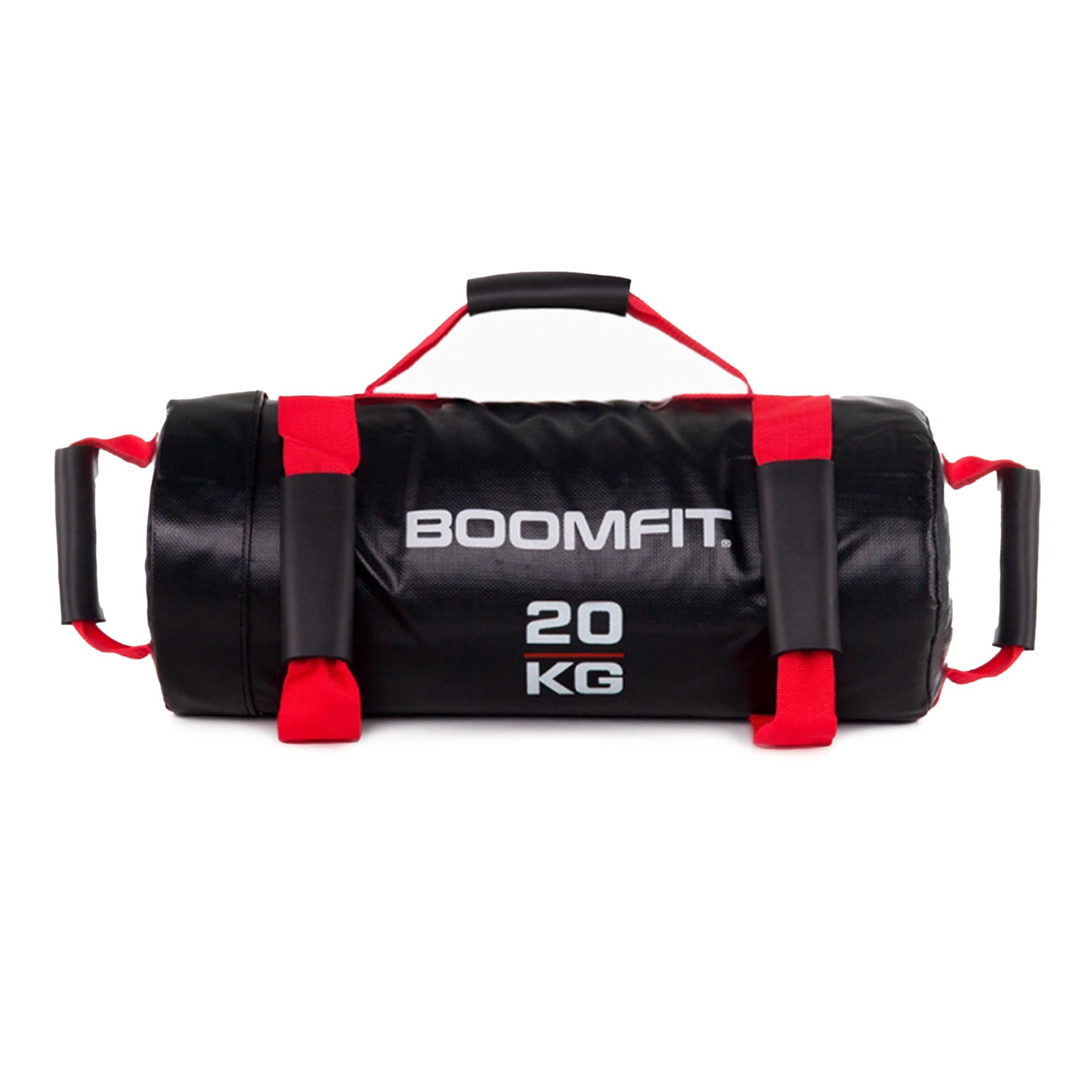BOOMFIT Sac Lesté 5-30kg Musculation Crossfit | Sandbag avec 4 Poignées et Sable Stable | Force Fonctionnelle et Core pour HIIT et WOD | Matériel Fitness pour Sportifs et Home Gym