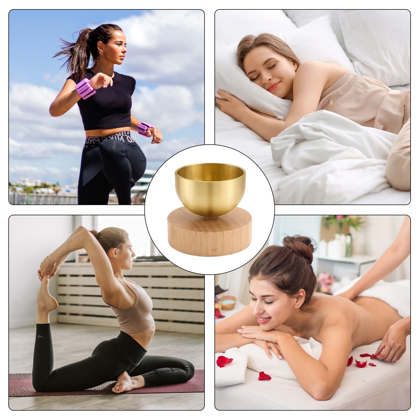 Campana Tibetana Piccola,Campana Tibetana,per Yoga, Meditazione e Relax, Consapevolezza, Guarigione dei Chakra, Sollievo Dallo Stress