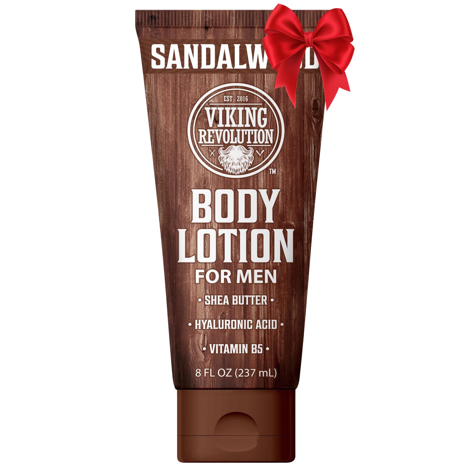 Viking Revolution Sandalwood Body Lotion for Men – Mens Lotion for Dry Skin with Shea Butter, Hyaluronic Acid and Vitamin B5 – Nourishing Mens Body Lotion for Hydrated and Smooth Skin (8oz, 1 Pack)