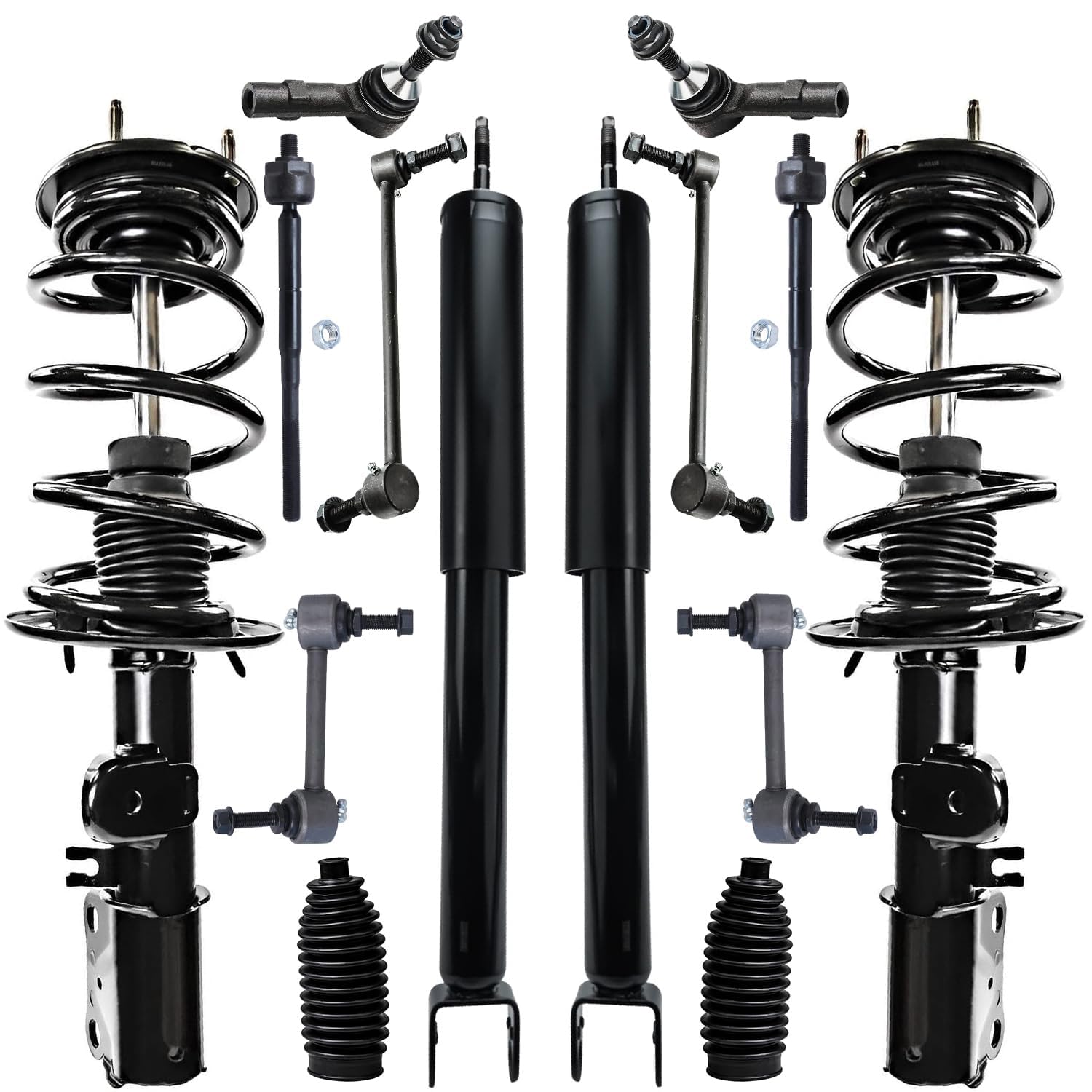 Detroit Axle - 14pc 3.5L 3.7L Suspension Kit for 2013-2015 Ford Flex