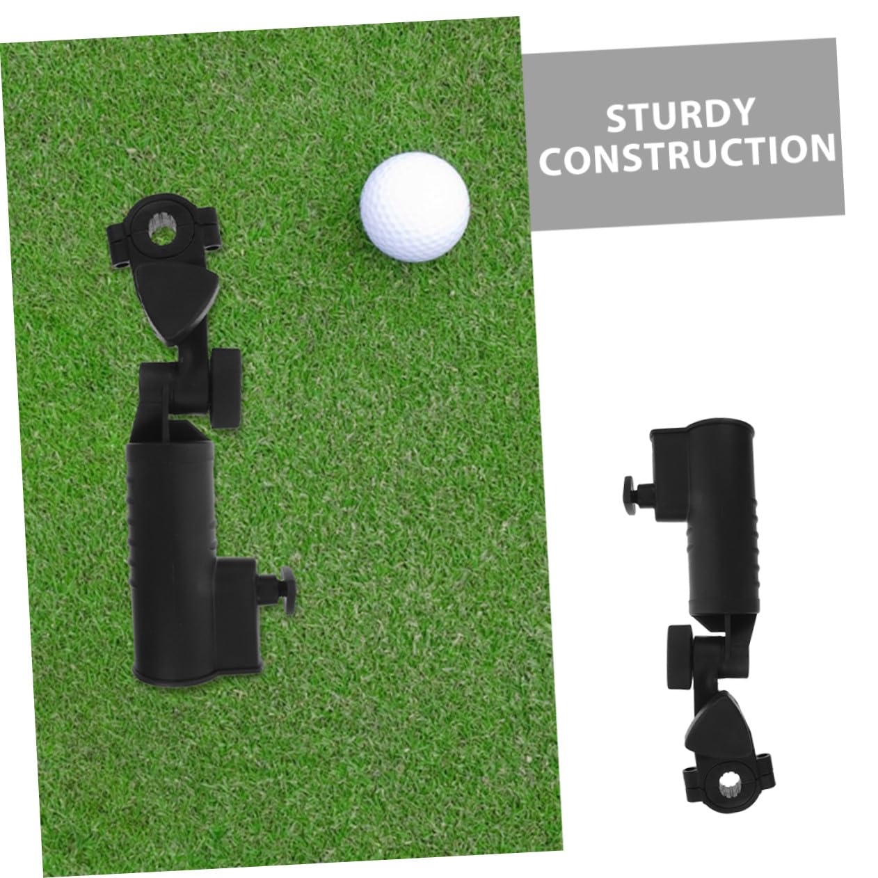 ERINGOGO 2 Piezas paragüero de Golf Carro Paraguas Soporte paragüero para Carrito de Golf Abrazadera del sostenedor Abdominales Negro