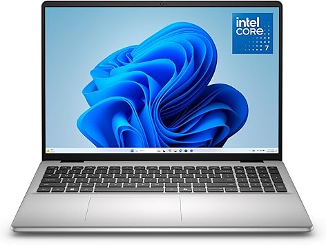 Dell 16 Laptop DC16251-16.0-inch 16:10 FHD+ Display, Intel Core 7 150U, 16GB DDR5 RAM, 1TB SSD, Intel Graphics, Windows 11 Home, Onsite Service – Platinum Silver