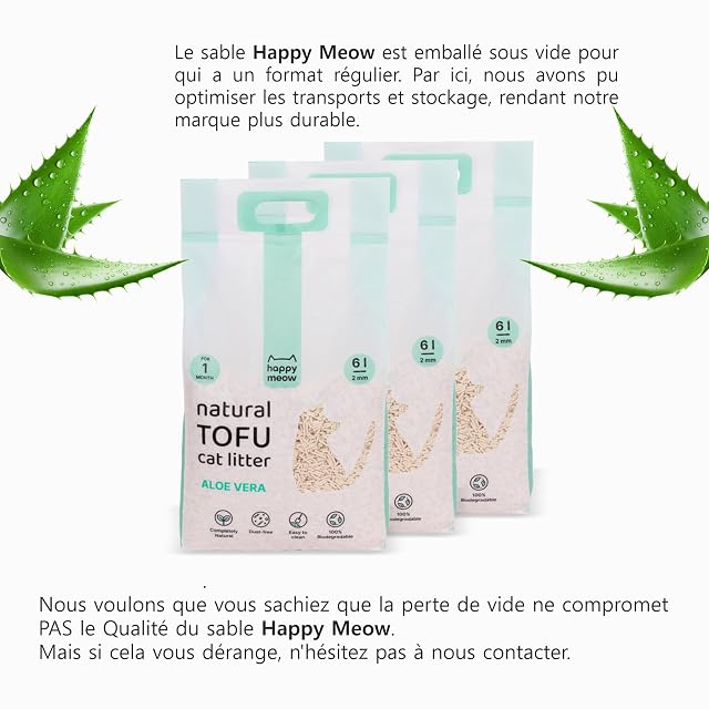 Foto 7 de 7 de HAPPY MEOW Arena de Tofu para Gatos (18L/7,5Kg) - Natural y Biodegradable