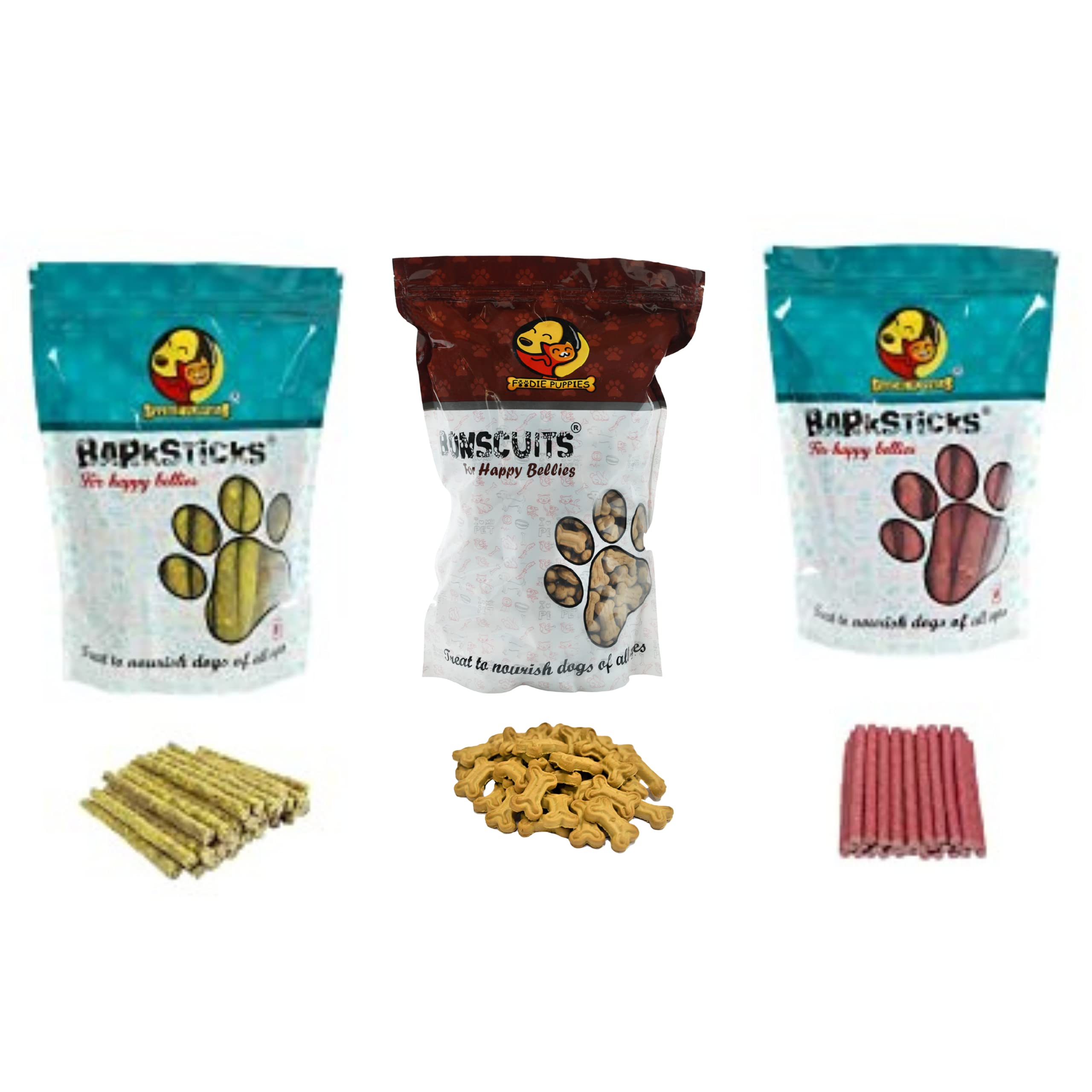 Foodie Puppies Treat Combo for Medium to Large Dogs - Barksticks Chicken Stick and Mutton Stick - 450gm Each and Chicken Biscuit - 900gm| Improves Dental Health, Freshen Breath (B08SKFG4F1) Amazon Price History, Amazon Price Tracker