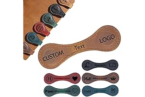 Personalized Leather Magnetic Bookmarks Custom Engraved Name Initials Text
