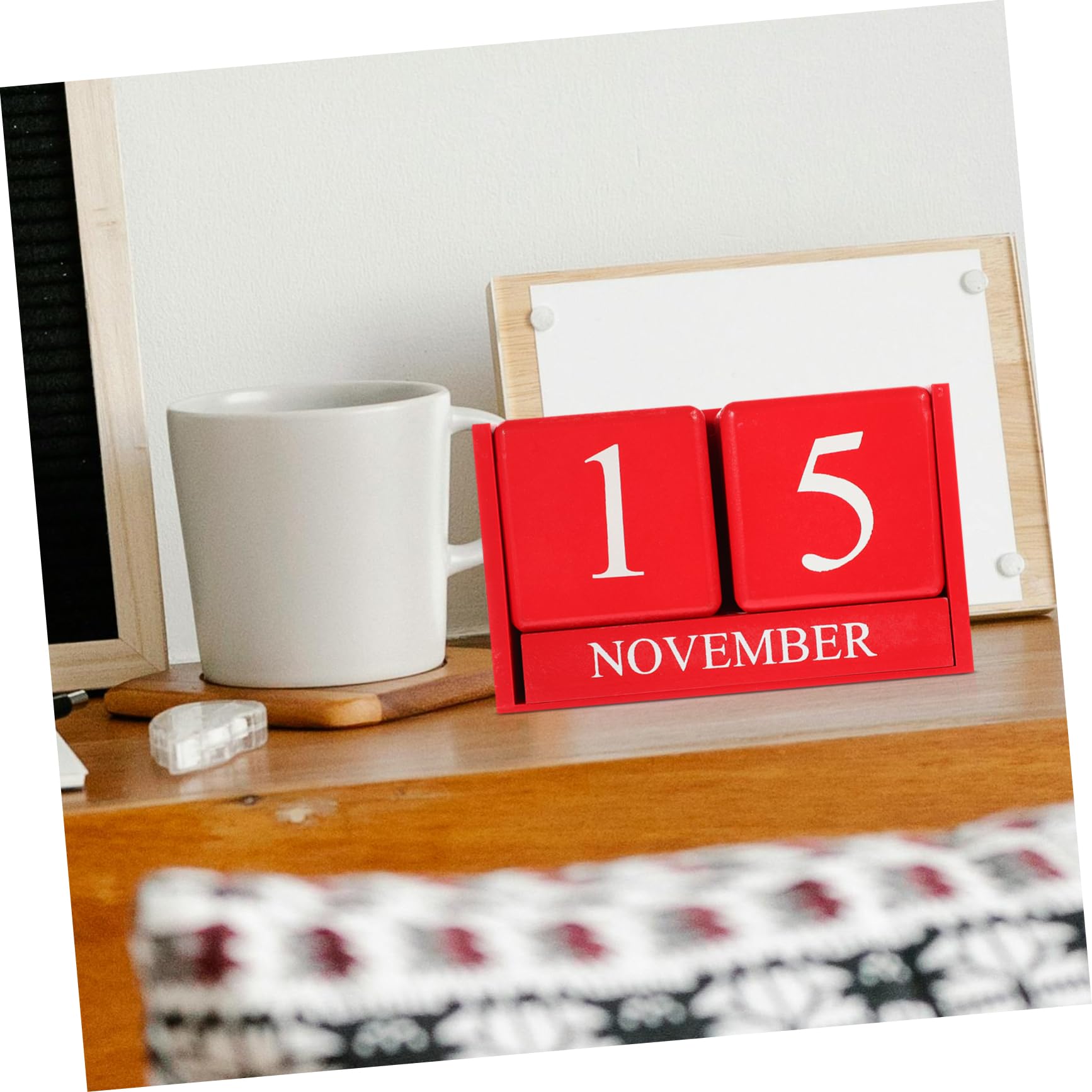 TEHAUX 3piezas Calendario Perpetuo De Mesa De Estilo Europeo Decoración De Oficina y Hogar Calendario De Bloques De Creativo Accesorio De Escritorio Elegante Para Cafés y Restaurantes