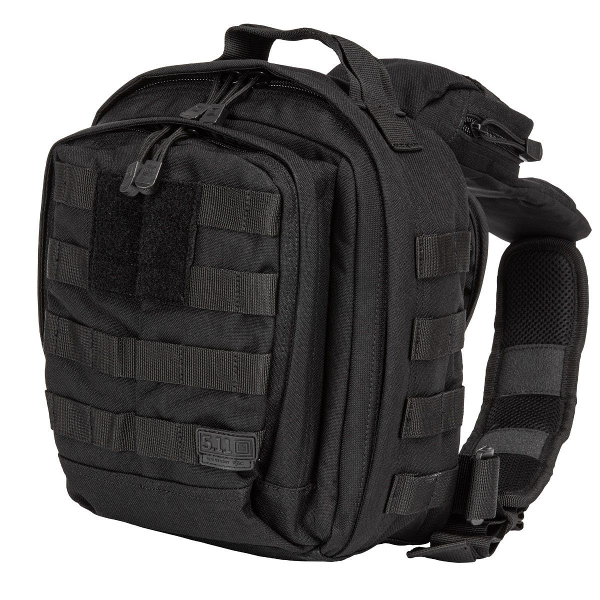 5.11 Tactical Sling Bag Pack MOAB 6, Shoulder Crossbody Military Bag, 11L, Style 56963ABR Black