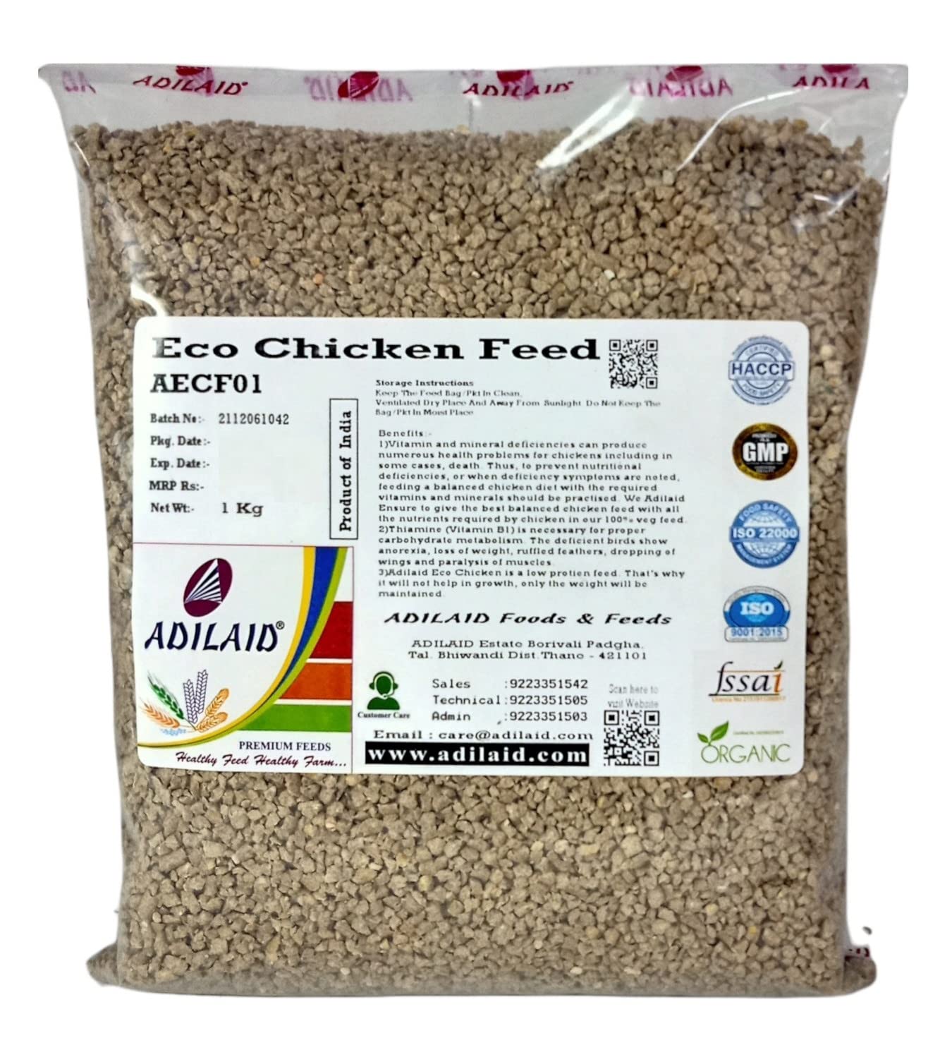 ADILAID Eco Chicken Feed (800 GMS)