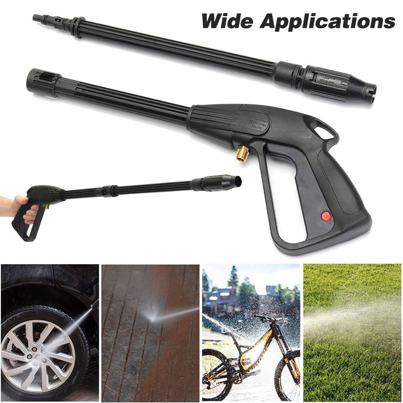 2200PSI Rondella di Potenza Spruzzatore Pistole Lancia Rondella Accessorio di Ricambio Connettore Rapido Bacchetta Regolabile