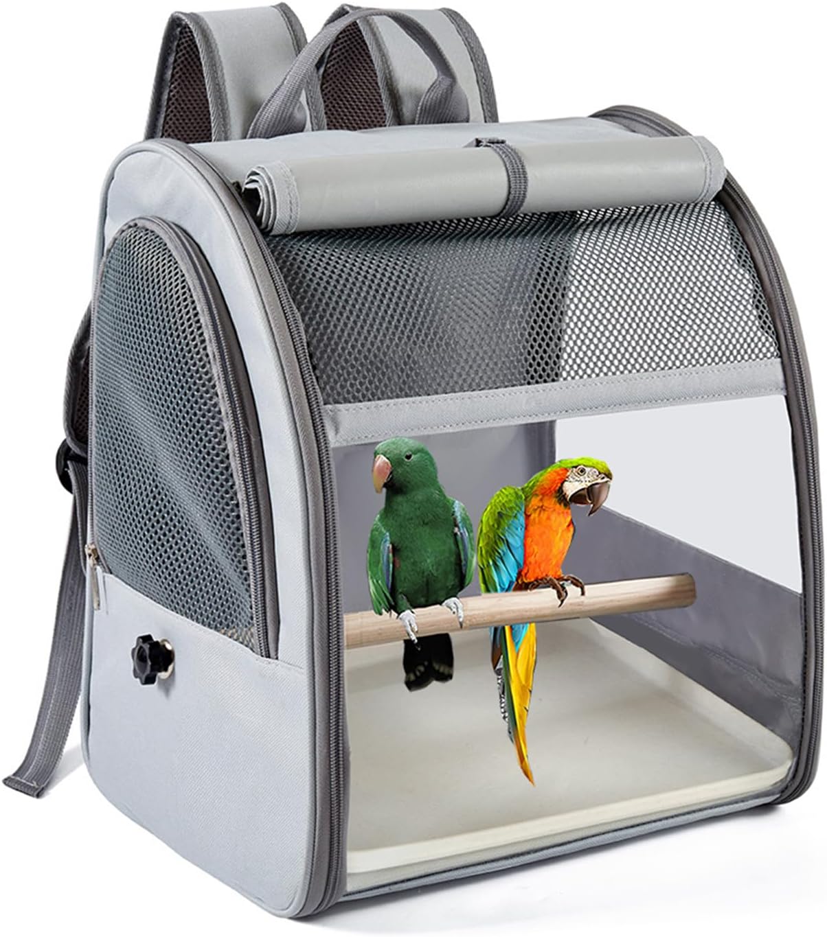 Compacts Bird Carriers Backpacks with 3 Ventilation Panel and Storage Pockets for Hiking Trip Bird Travel Backpacks