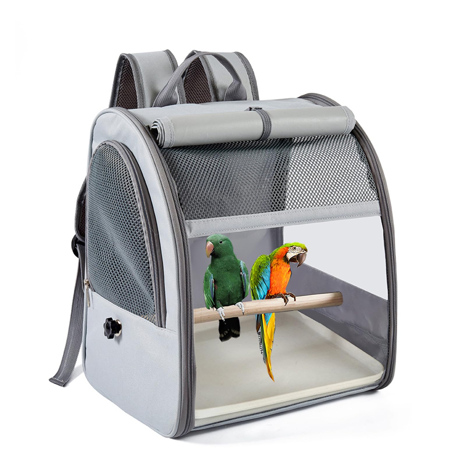 Sac à dos oiseaux pliable avec perchoir amovible et fenêtre
