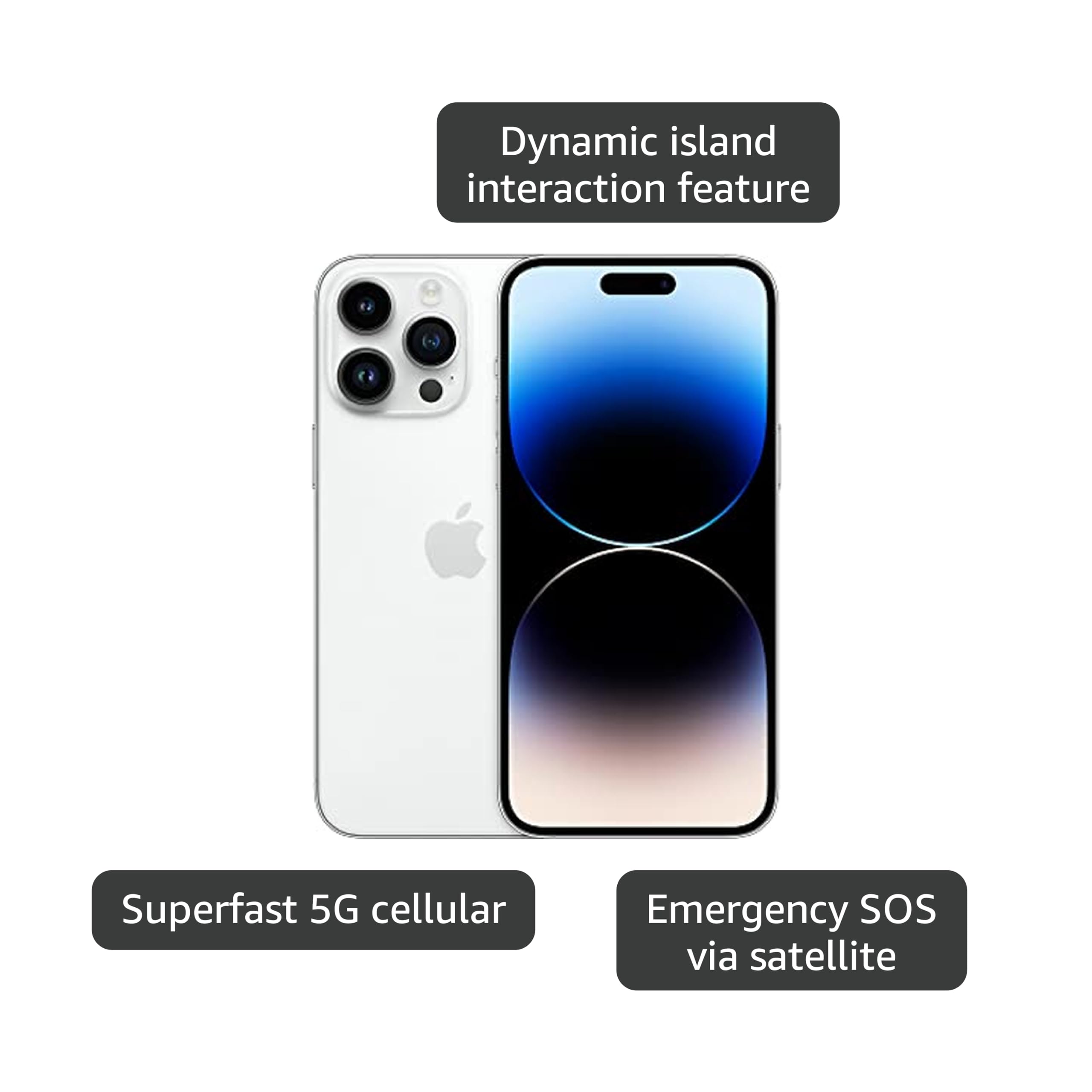 Amazon.com: Apple iPhone 14 Pro Max, 256GB, Silver for T-Mobile