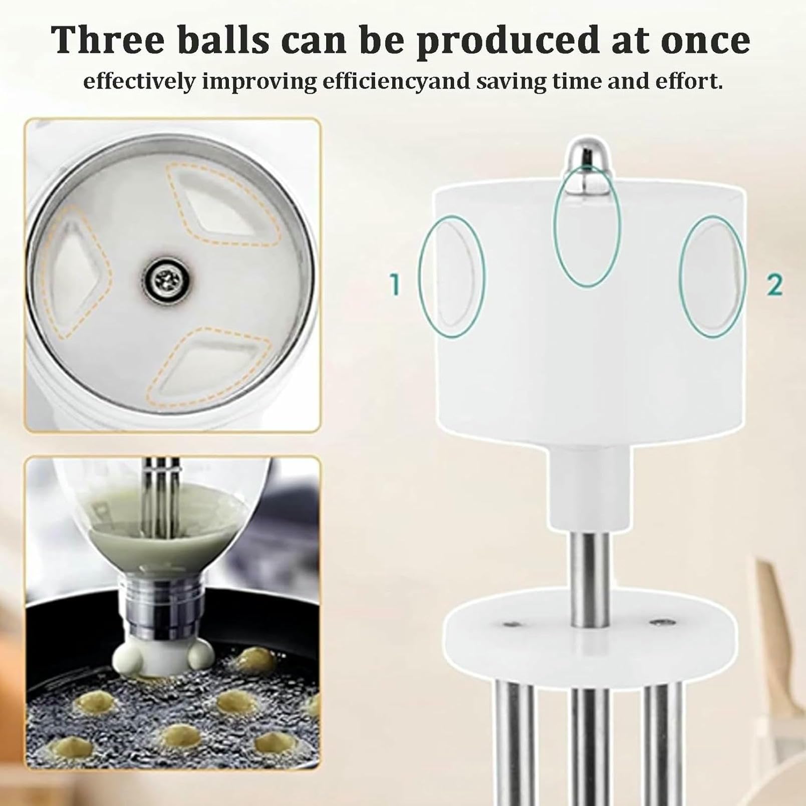 Machine à boulettes de viande électrique, machine de formage automatique de boulettes de poisson pour les amateurs de bricolage, idéal pour la cuisine à la maison et la préparation des repas, facile à