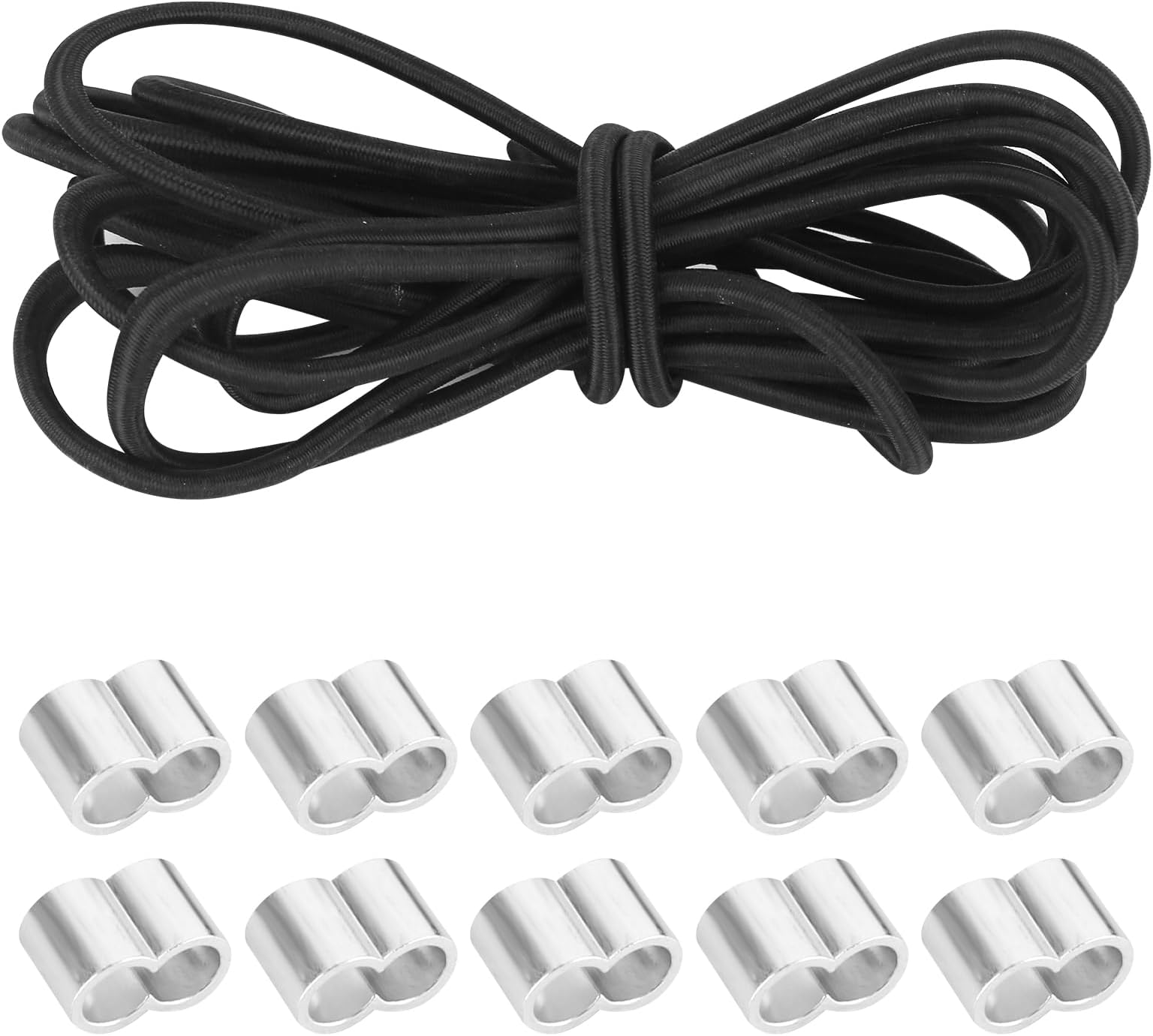 Gummiseil 8mm X 10m Expanderseil - Mit 30 Würgeklemmen Für Planen & Camping