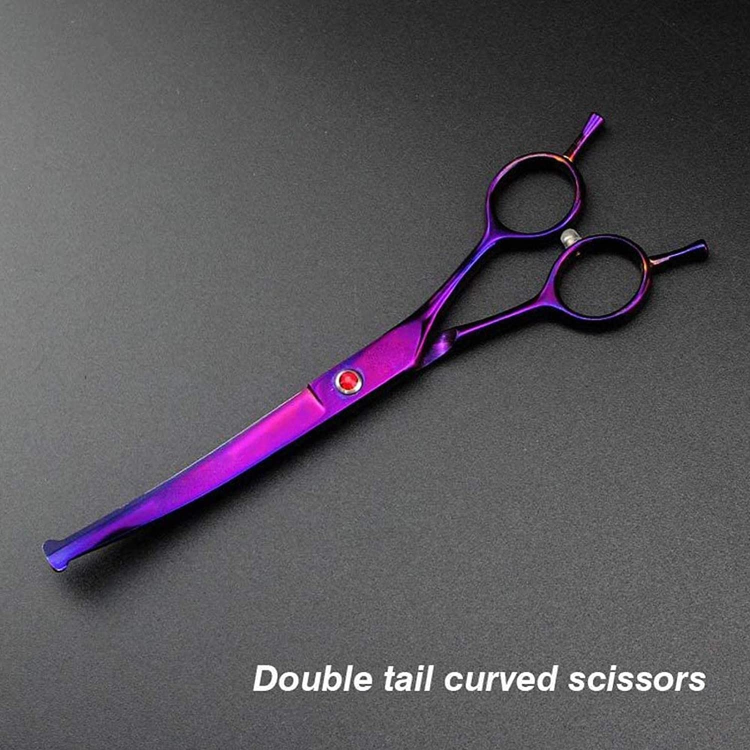 Tijeras Peluqueria Canina, Corte Curvado recto Tijeras de adelgazamiento Perro Cat Tijeras Kits Perros Tijeras Conjunto Puppy Cabello Trimmer