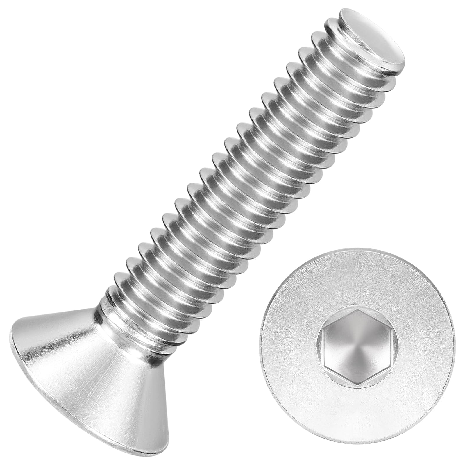 Kozelo 30Pcs[1/4-20x1-1/4"] Flat Head Socket Cap Screw Countersunk Bolt — image 1