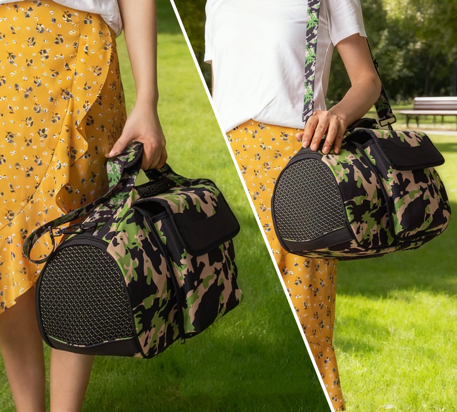 Custodia protettiva con Tracolla per JBL BOOMBOX 4 Altoparlante, Portatile Borsa portaoggetti Da esterno Acustico Custodia morbida (Mimetico Verde)