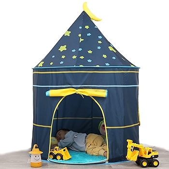 Kids Teepee Tent Princess Castle Playhouse with LED Star Lights