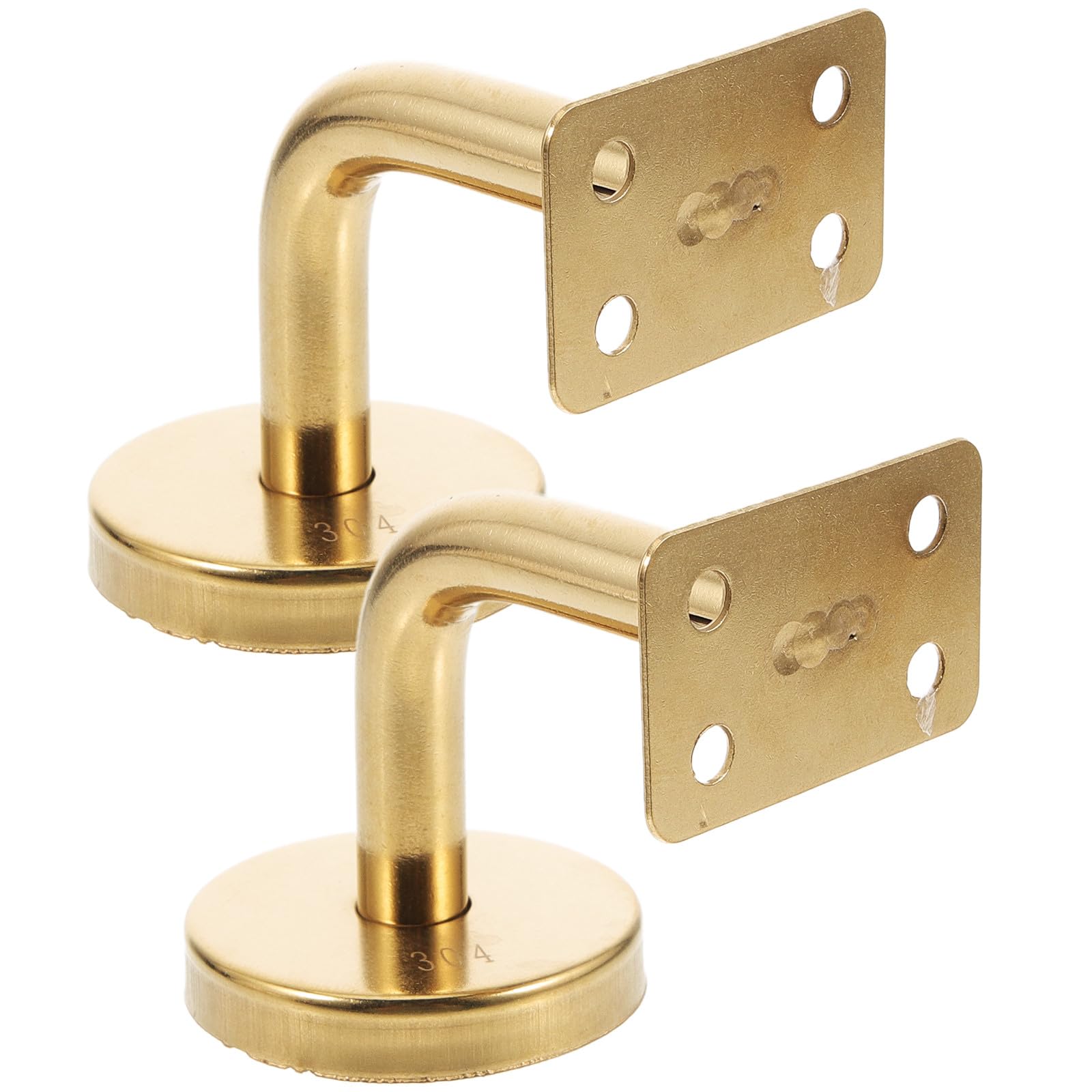 Soportes de pasamanos de acero inoxidable dorados con pletina plana de 60x60 mm para escalera