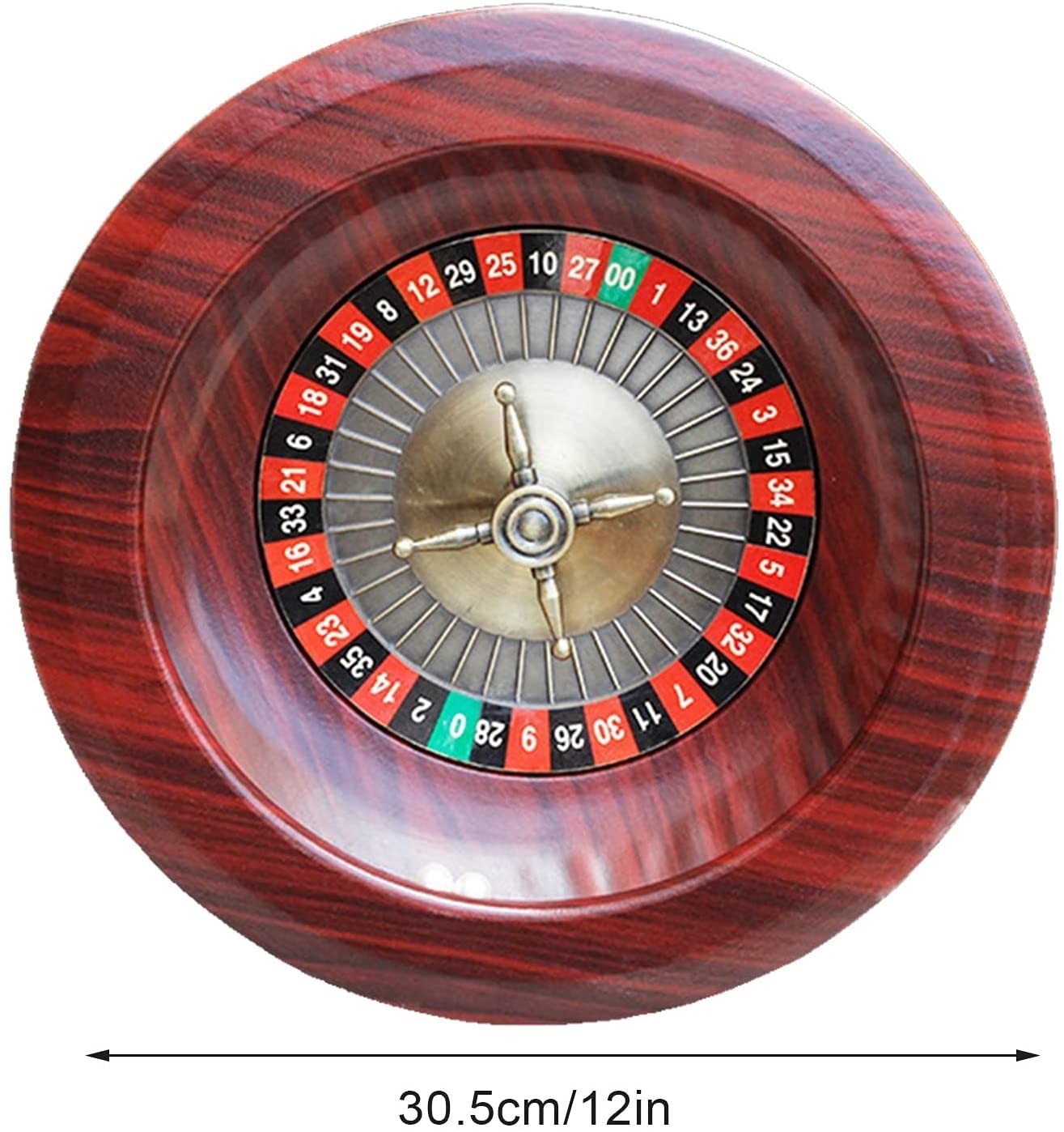 Roulette-Set, 12-Zoll-Profi-Roulette-Rad aus Holz, Drehteller-Spieltisch, perfekt für einen Spieleabend zu Hause oder eine Clubparty
