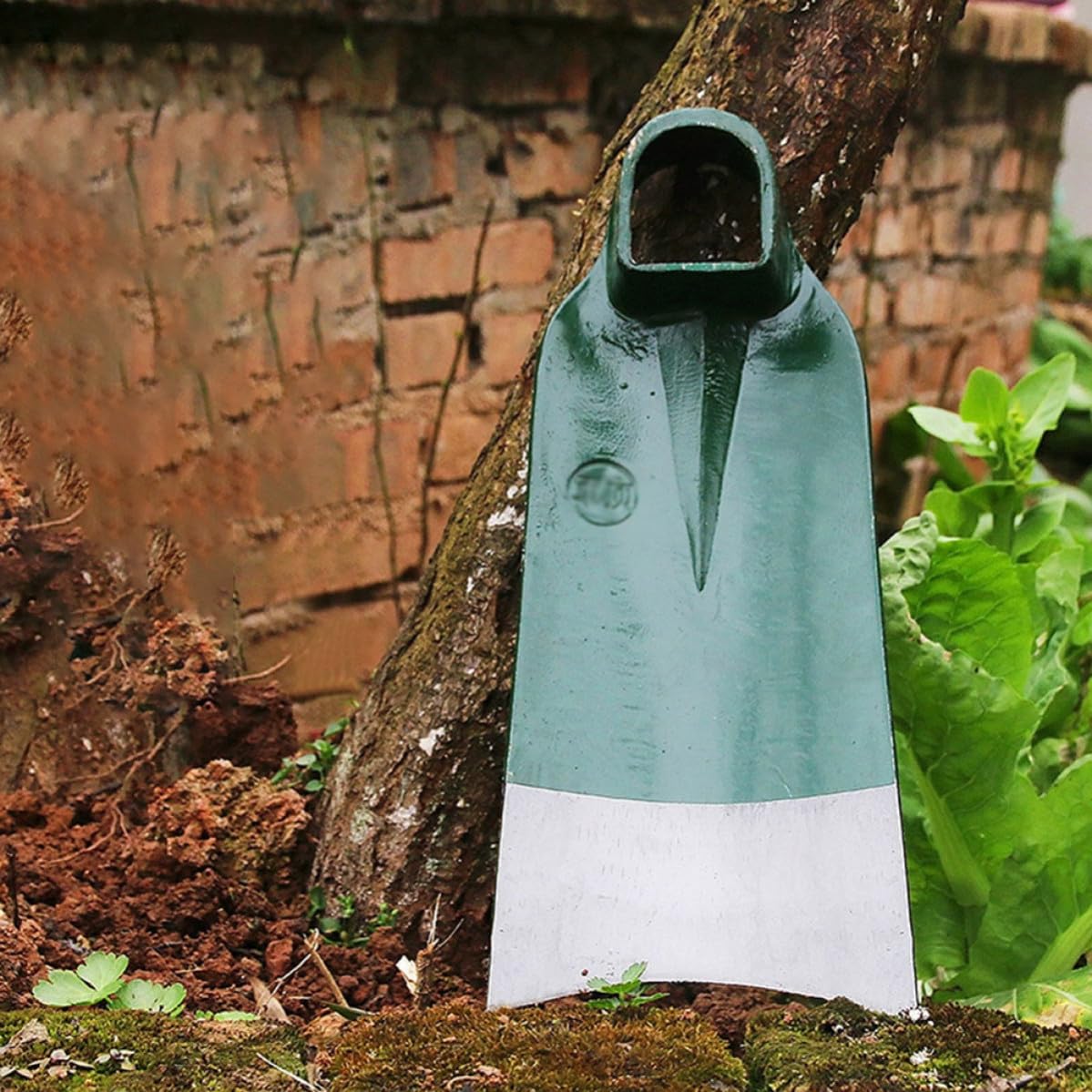 Abaodam Azada de Acero para Jardín Ligera y Ergonómica sin Mango, Adecuado para Plantar y Desherbar en Césped y Huerto Color Aleatorio