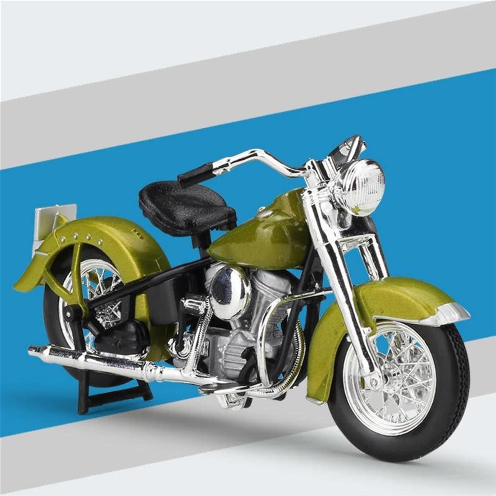 SEYXF Motorbike Toy 1:18 for Harley for Davidson for Hydra Glide 74FL 1953 Motorcycle Model Simulation Diecast Metal Toy Gifts(Green Foam Box)