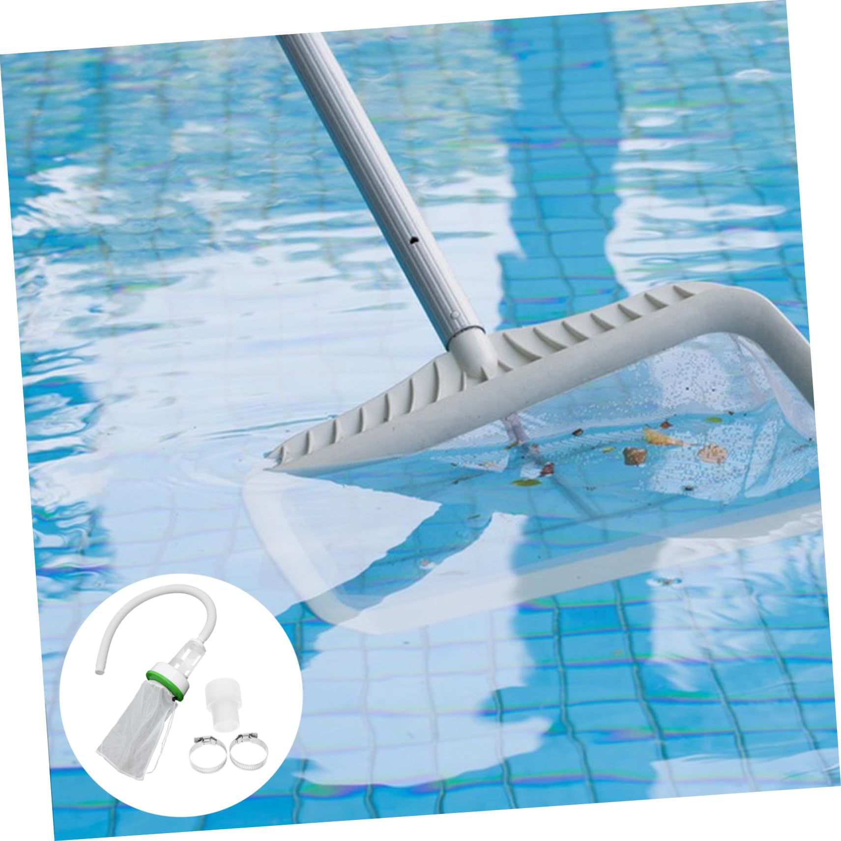 Lot de Chaussettes Filtrantes pour Piscine avec Tuyau et Connecteur, Grosse Capacité, pour Feuilles et Débris, 1 Set, Entretien du Bassin
