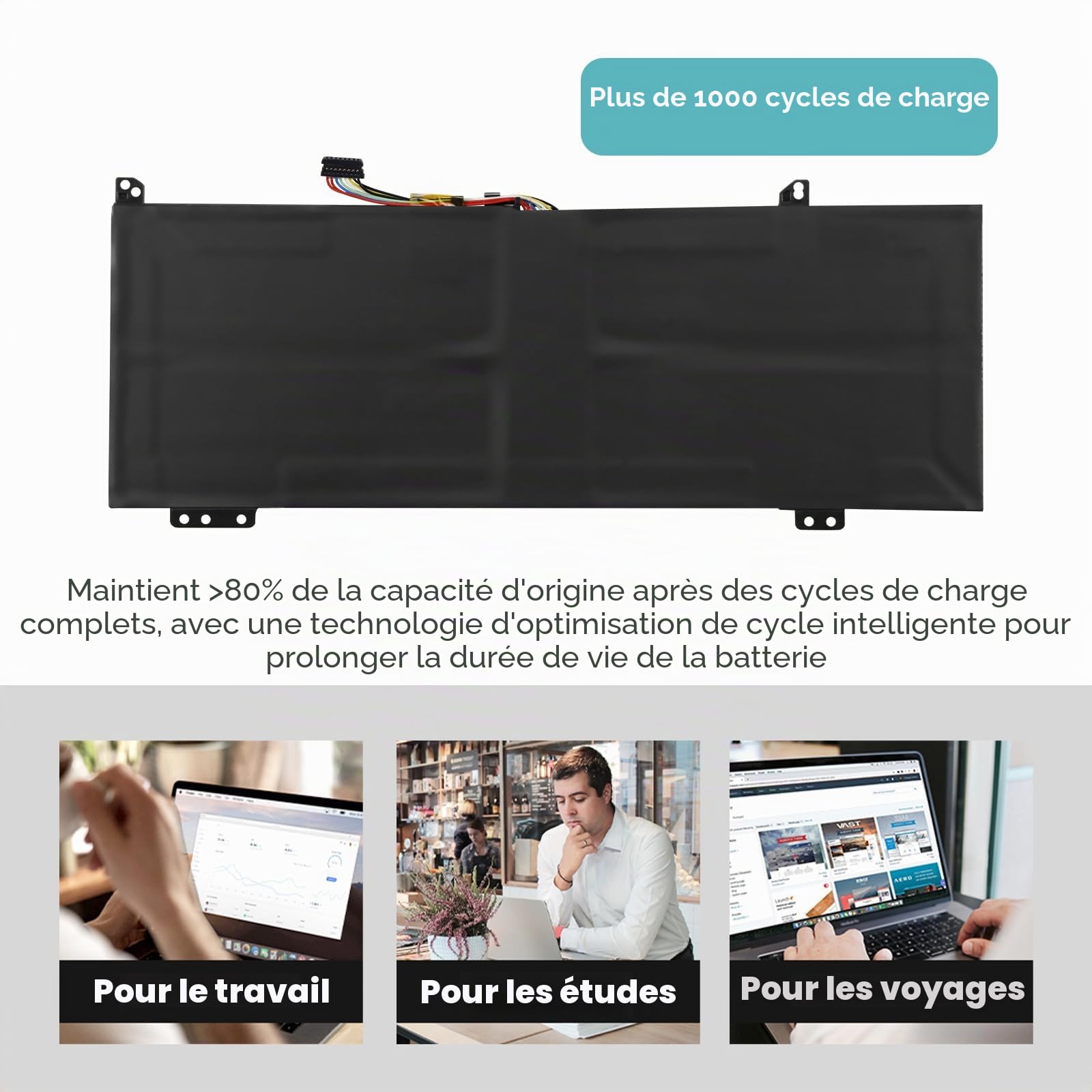 K KYUER L17C4PB0 L17M4PB0 Laptop Batterie pour Lenovo Flex 6-14ARR 6-14IKB IdeaPad 530S-14IKB 530S-14ARR 530S-15IKB Yoga 530-14ARR 530-14IKB XiaoXin Air 14IKBR 14IWL 14ARR 15IKBR 15ARR 15IWL L17C4PB2