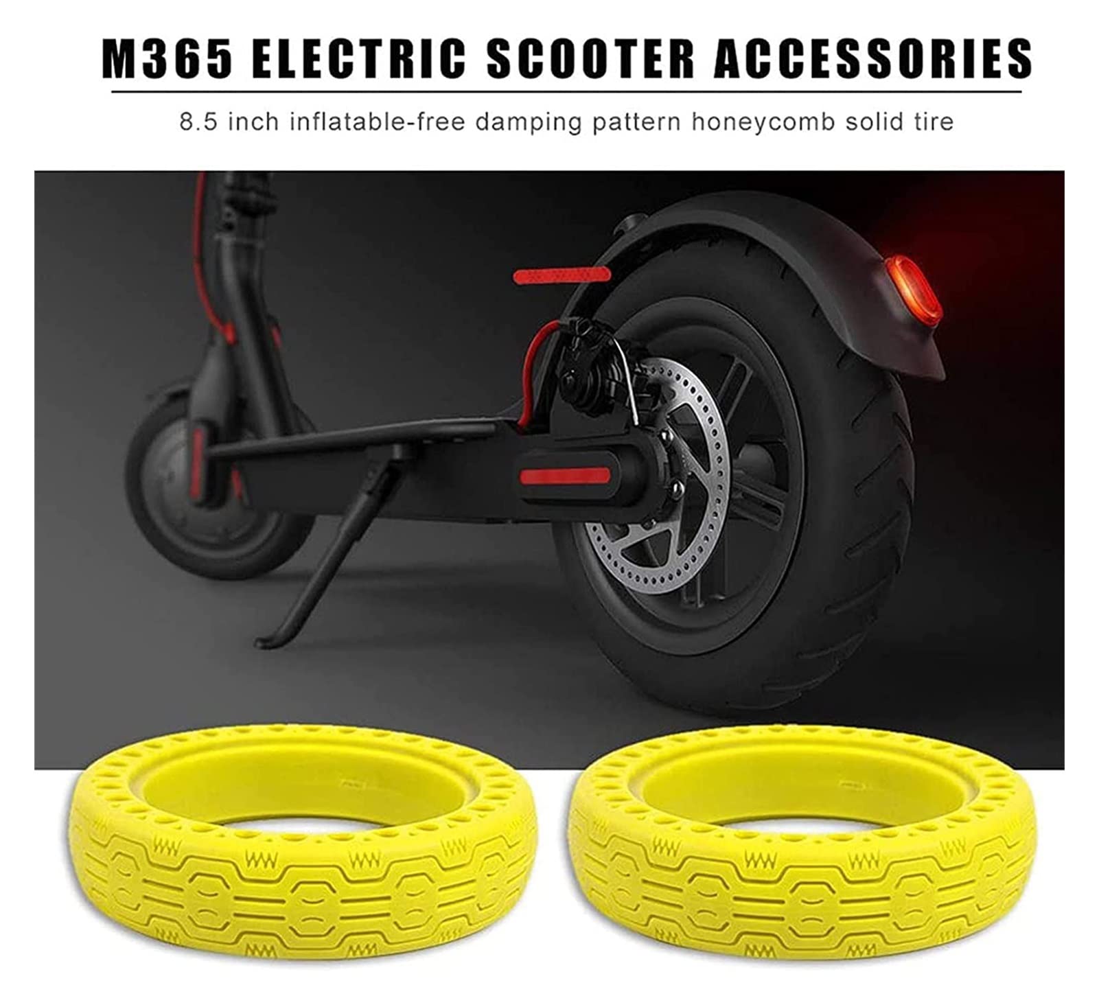 Pneu de Scooter électrique Pneus à Trous Pleins en Caoutchouc de 8,5 Pouces Pneu de Remplacement Non pneumatique pour Roues de Remplacement de Scooter électrique Pneus de Scooter (Bleu 1 pièce)