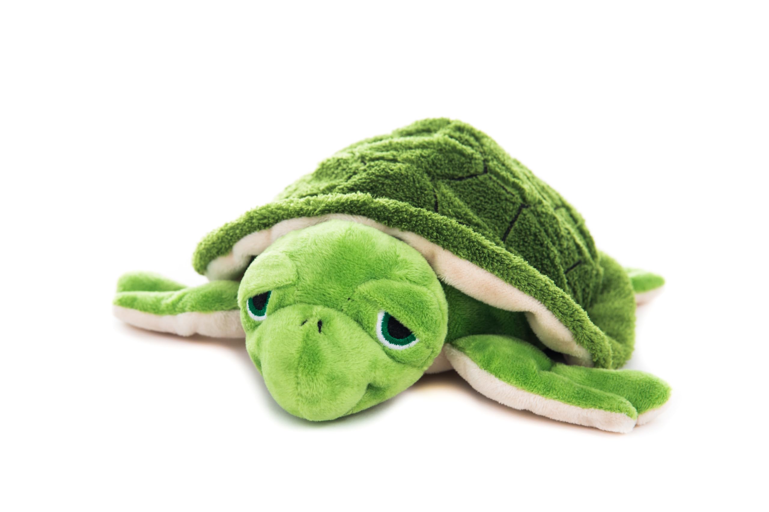 Habibi Botella de agua caliente de felpa con diseño de tortuga verde con funda extraíble