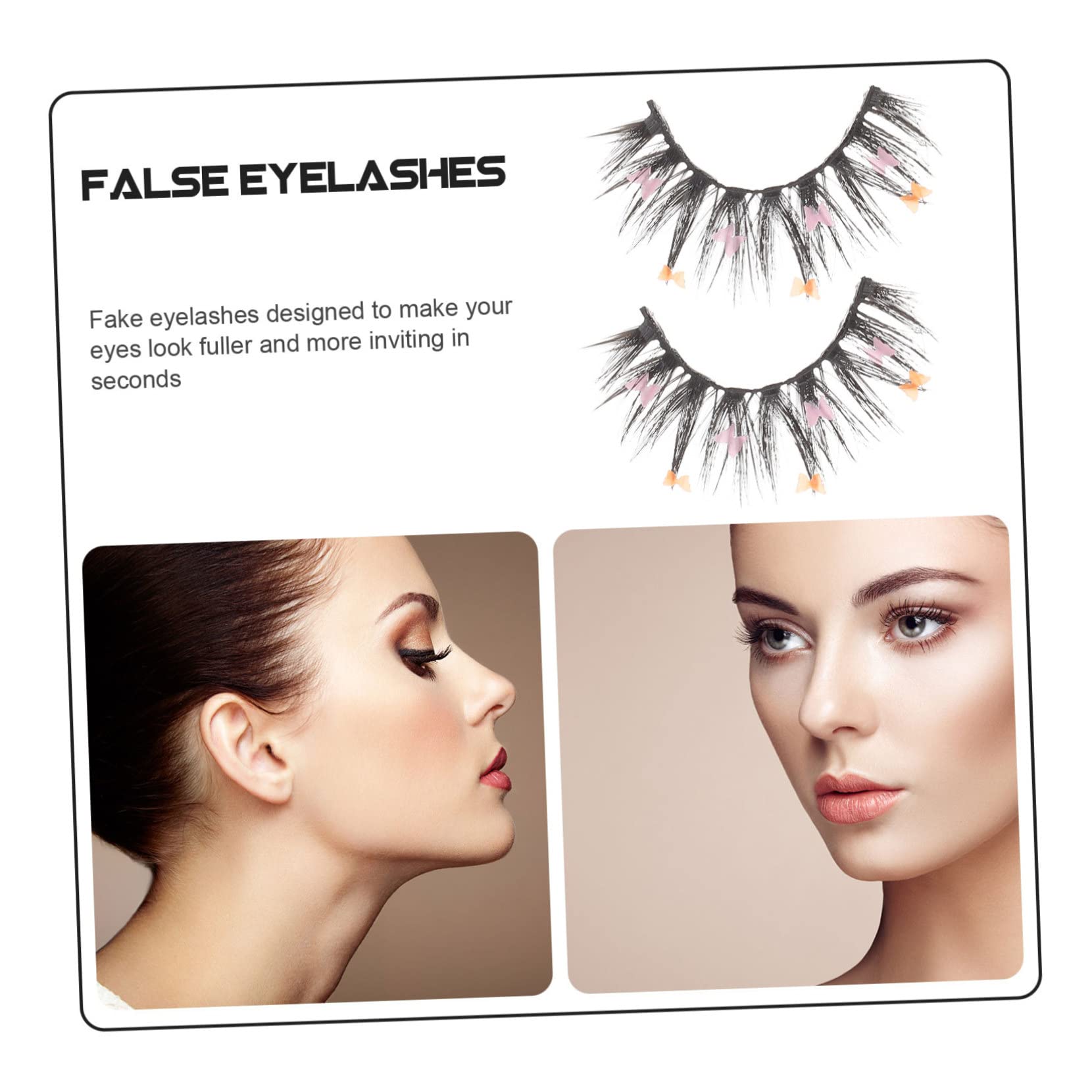 FOMIYES 5 Set Di Ciglia Finte Facili Da Applicare Ciglia Sottili Glitterate Per Look Da/notte 4 Paia*5