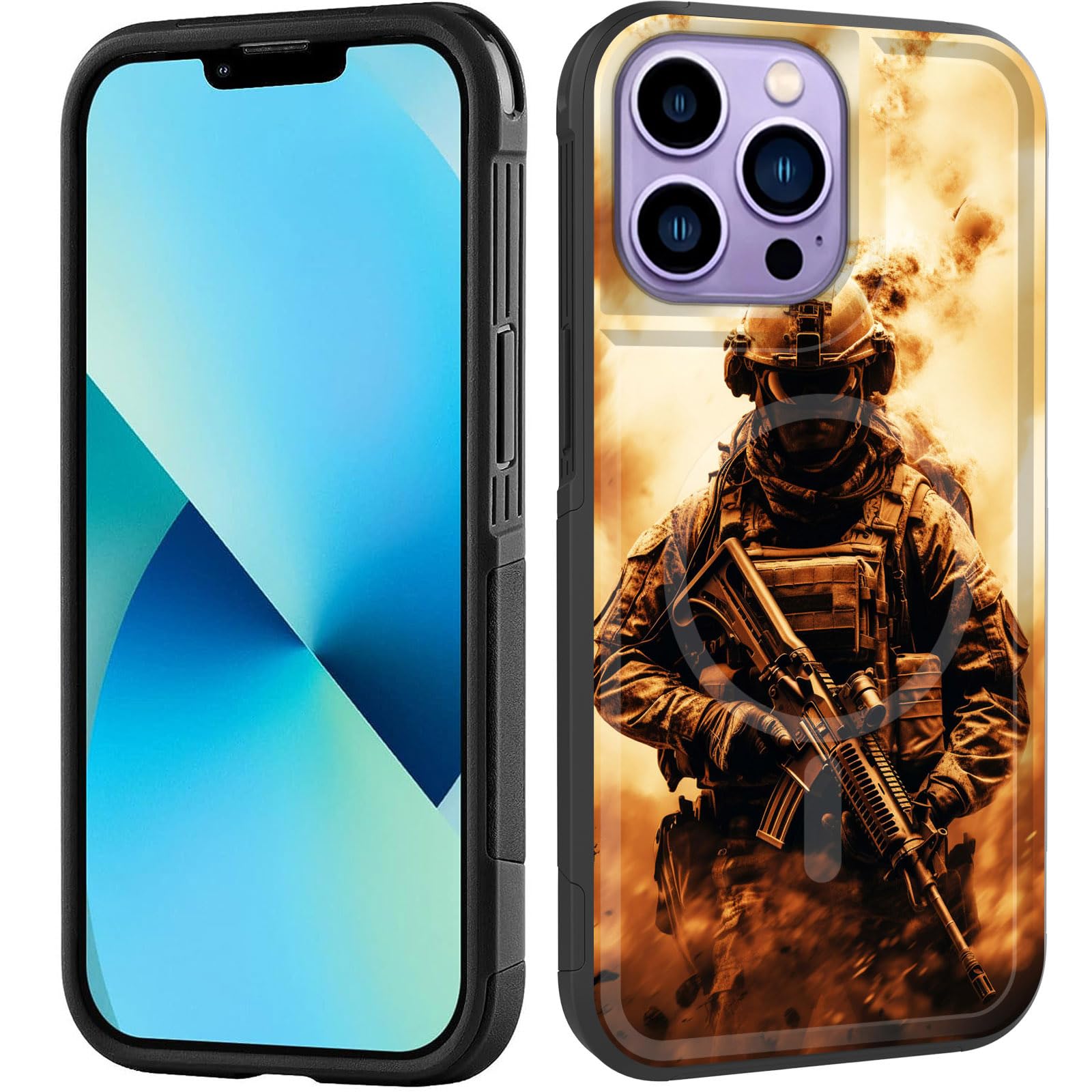 ZQLPLZR Magnetic for iPhone 15 Pro Case,[Compatible with MagSafe] [Military Grade Drop Protection] Heavy Duty Shockproof Phone Case for iPhone 15 Pro