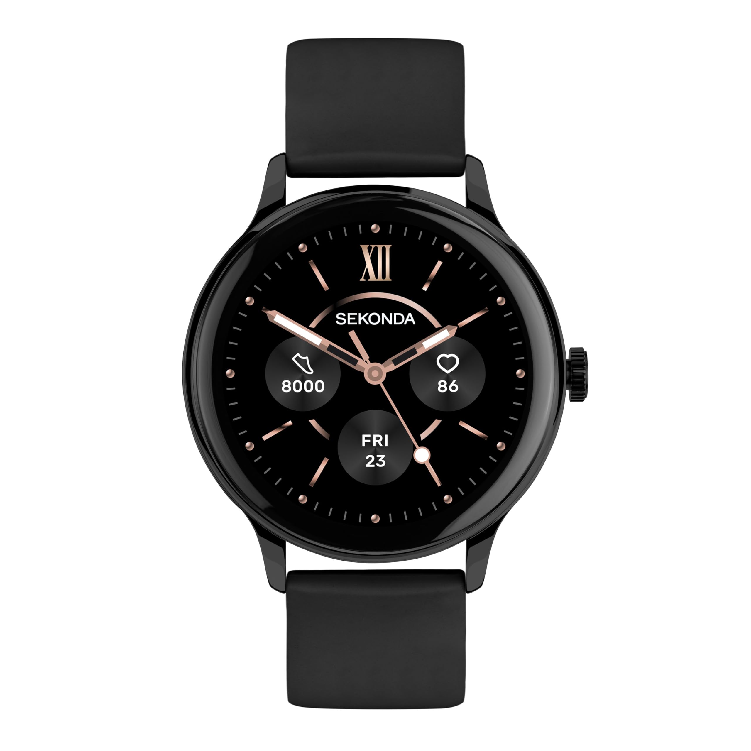 Sekonda Reloj inteligente Flex Plus de 42 mm, negro, 42mm, Correa