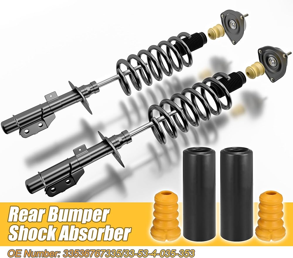 BULL369 uxcell 2 Set Rear Bumper Shock Absorber Rear Suspension